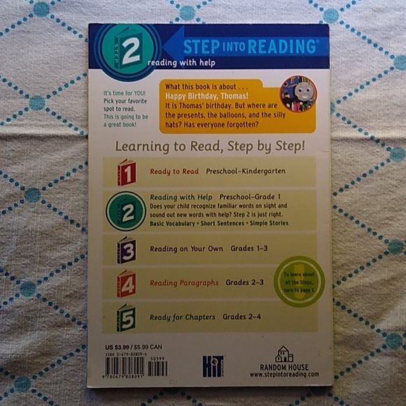 Happy Birthday Thomas Train Friends Level Reader Preschool Homeschool Daycare - Picture 2 of 5